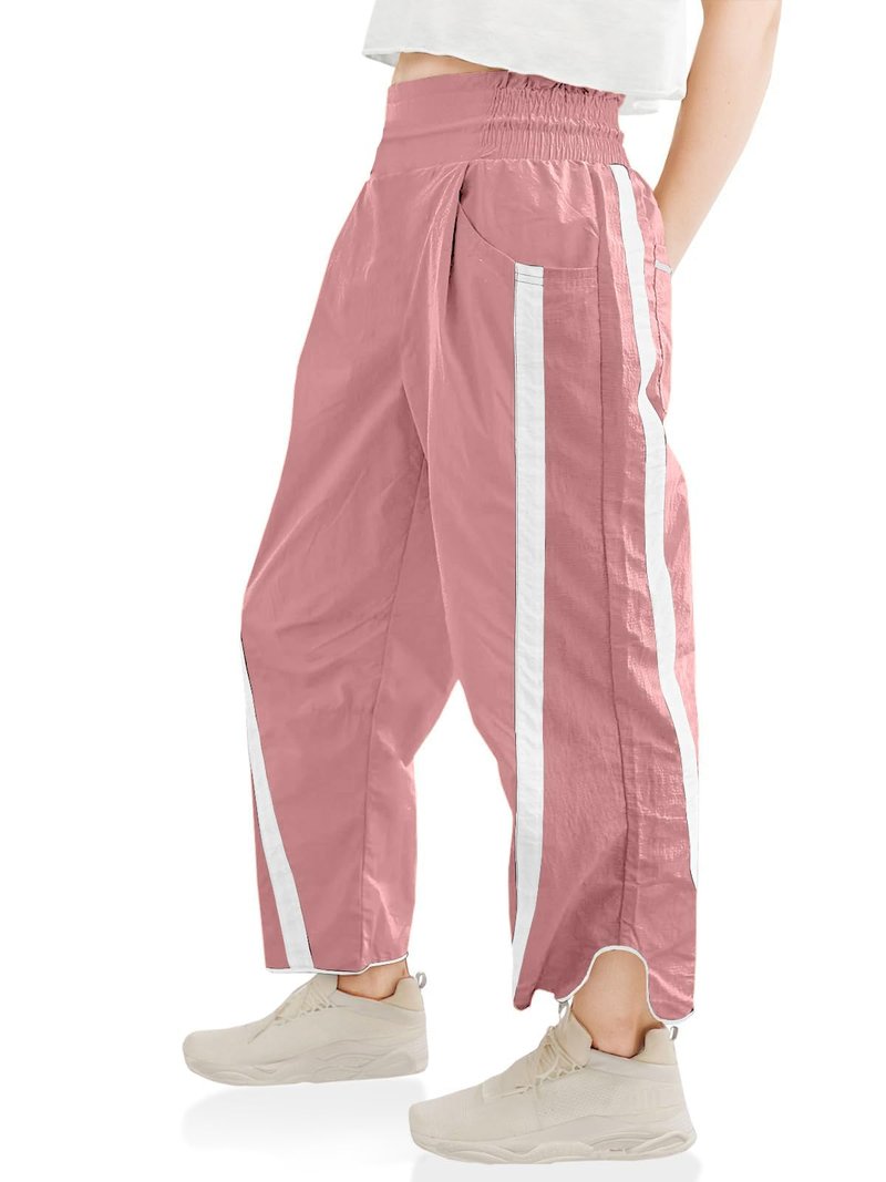 Seiciviy Girls Sweatpants Teen Wide Leg School Picture Day Clothes Dance Cargo Parachute Baggy Trendy Track Y2K Pockets Pants Pink