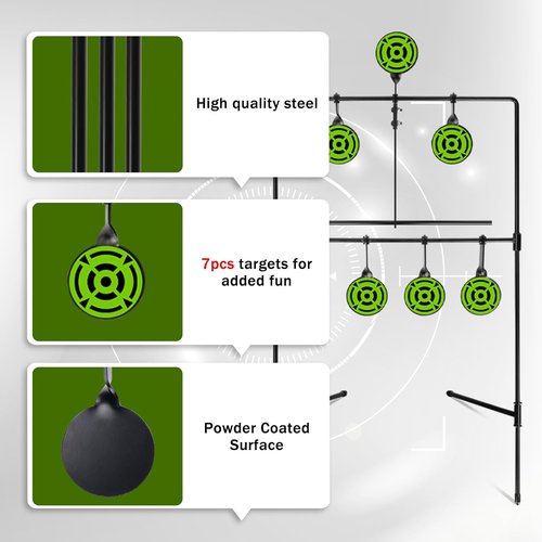 Ideagle BB Gun Targets - Durable Metal Resetting Shooting Target for .177/.20 Caliber | Perfect for Backyard Fun