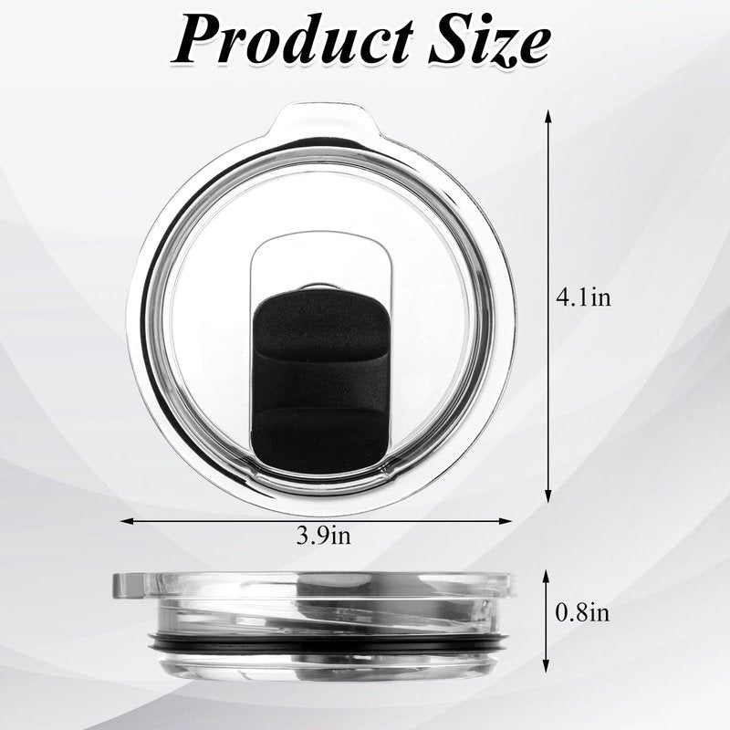 LDXDRU 4 Pack 30 oz Tumbler Lid, Yeti Magslider Lid, Yeti Lids 30 Oz Replacement Lid, Spill Proof Cup Lids Covers with Magnetic Slider Switch, for Ozark Trail, Old Style Rtic
