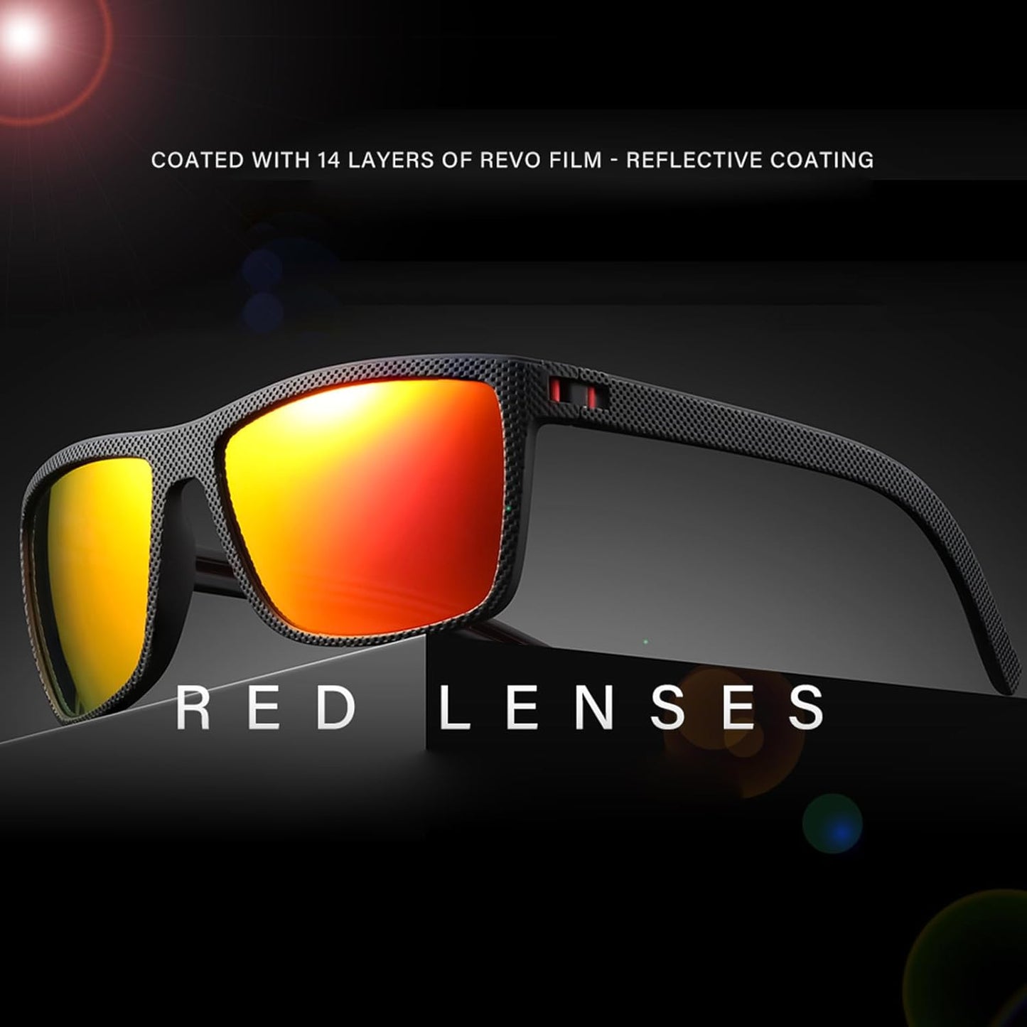 Skiennix Square Polarized Sunglasses - Vintage Style UV Protection for Men | Lightweight Frame