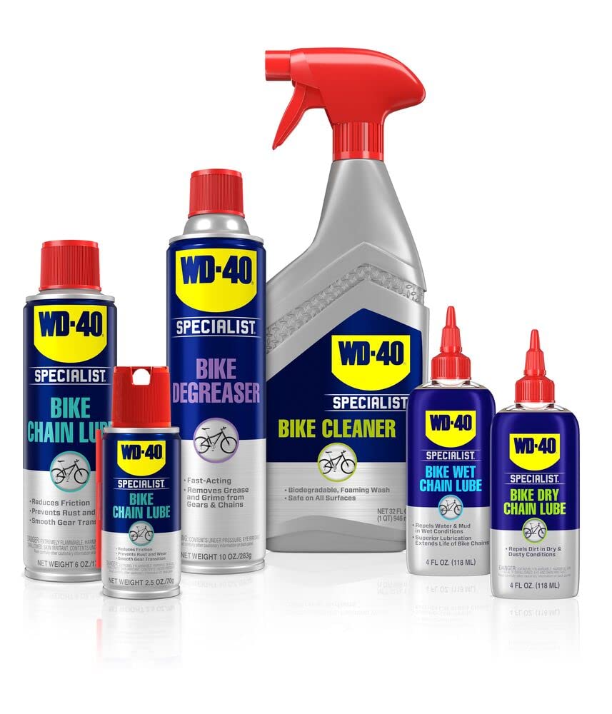 WD-40 Specialist Bike Wet Chain Lube - Premium 4 OZ Lubricant for Smooth Cycling Performance