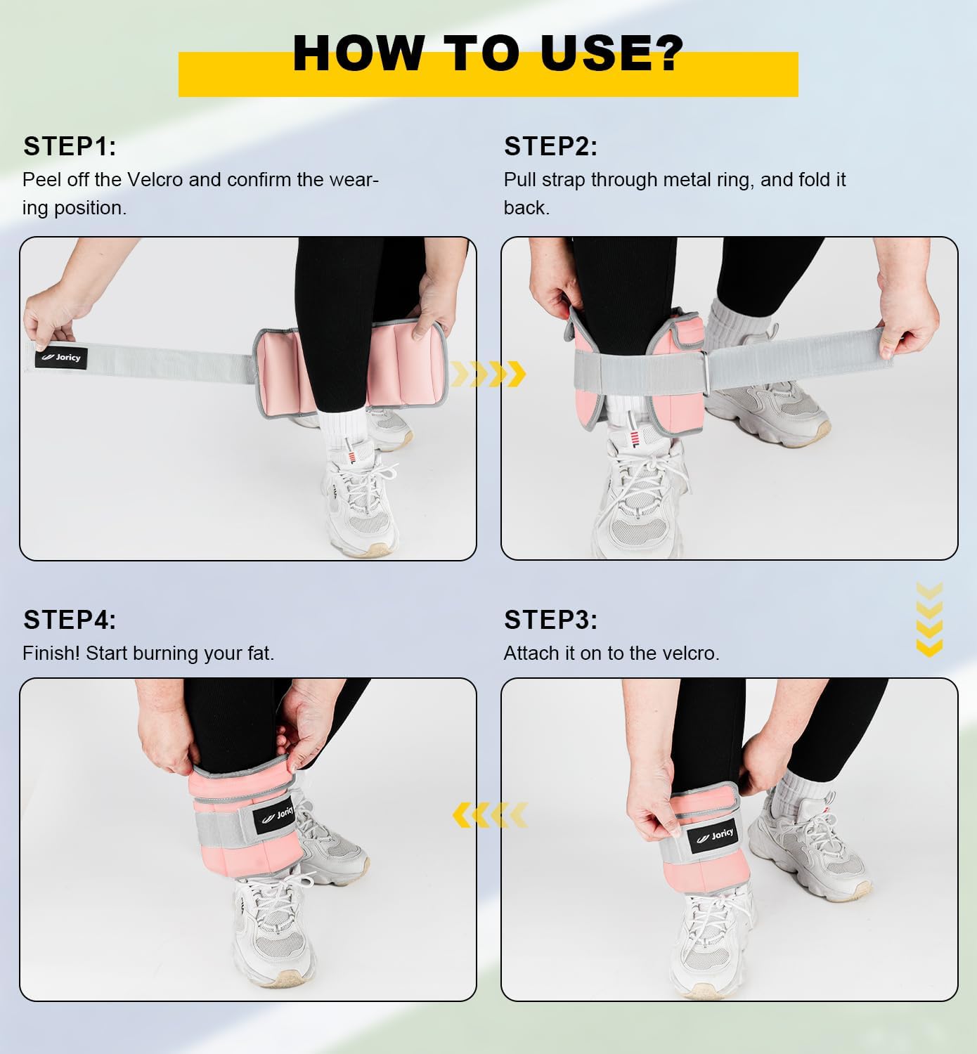 Skiennix Adjustable Ankle Weights - Removable Weight Options for Strength Training | 1-10 LBS, 1 Pair