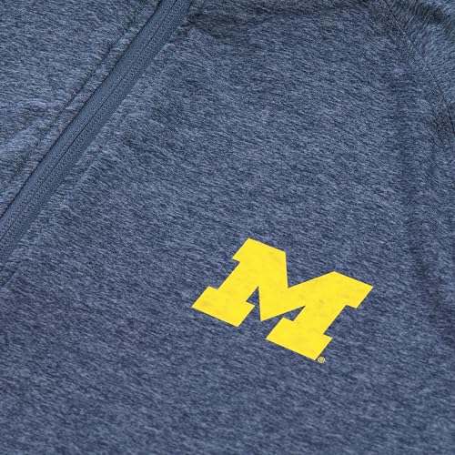 Michigan Wolverines Men's Collegiate Vapor 1/4 Zip Shirt - Navy Large