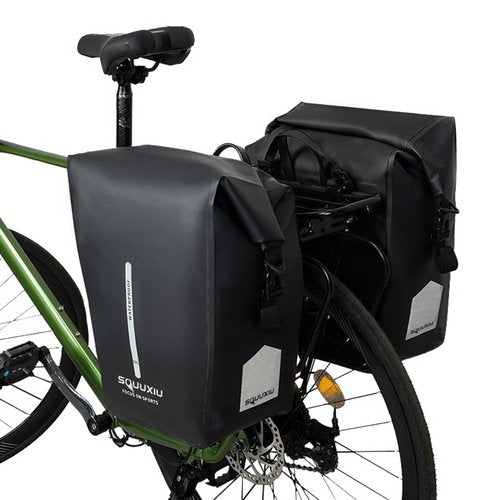 SOUUXIU 18L Bicycle Pannier Bag Waterproof Multi-Functional 1PCS/2PCS, Dry Sacks Bike Saddle Bag Quick Release Bike Rear Rack Bag Large Luggage Trunk Bag for Mountain Bikes/Road Bikes