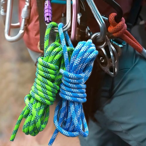 SEAMUS 8mm (5/16in) Prusik Accessory Cord 15M (50ft) UIAA Rock Climbing Rope 14Kn High Tensile Strength Rock Climbing Accessories Cord Double Braid Nylon Cord for Mountain Tree Climbing,Fire Rescue