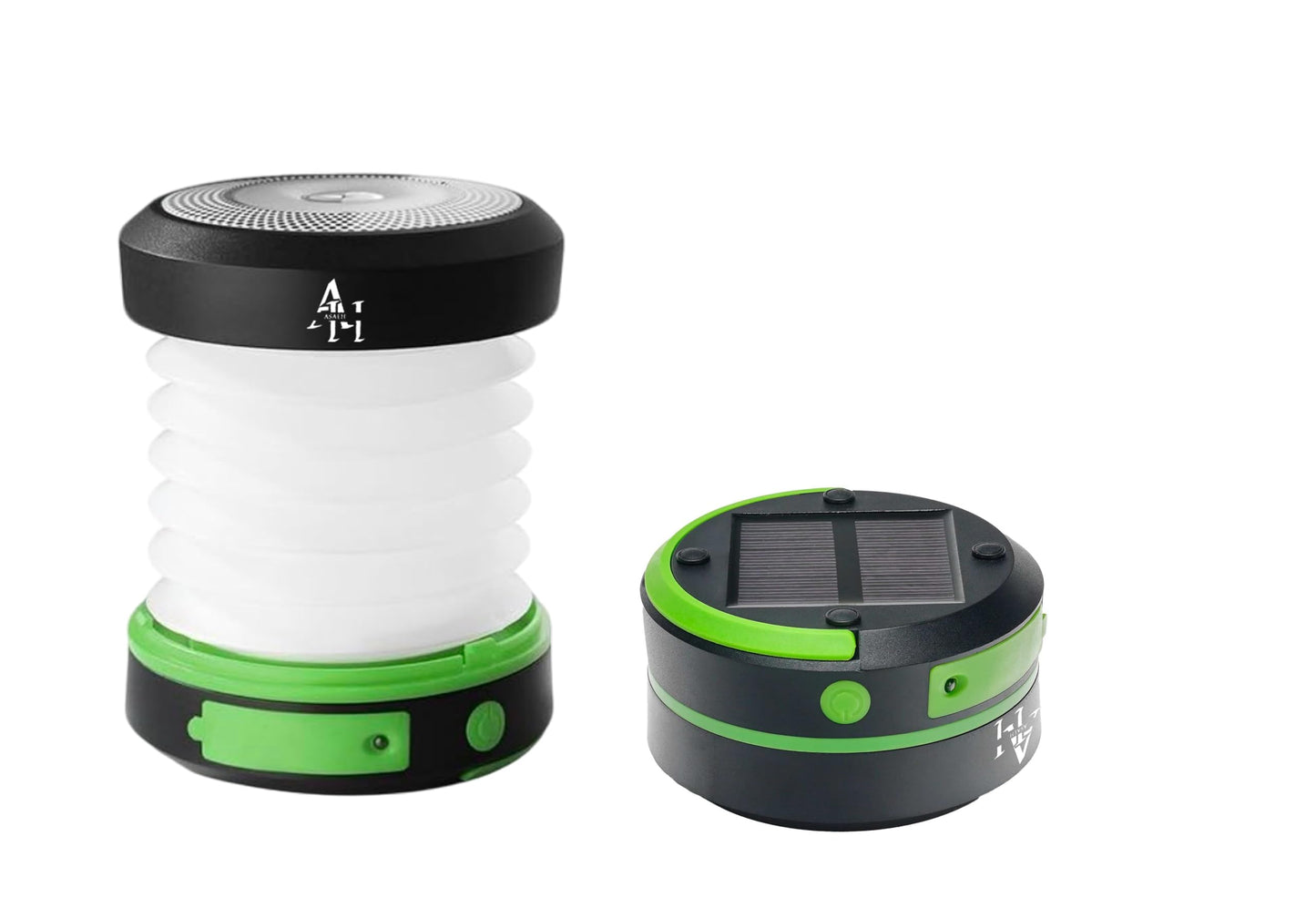 Asaeh Solar Camping Lantern - LED Lanterns for Power Outages, Camping Lights, Emergency Flashlight - Collapsible Lamp, Rechargeable W/ Solar or Plug