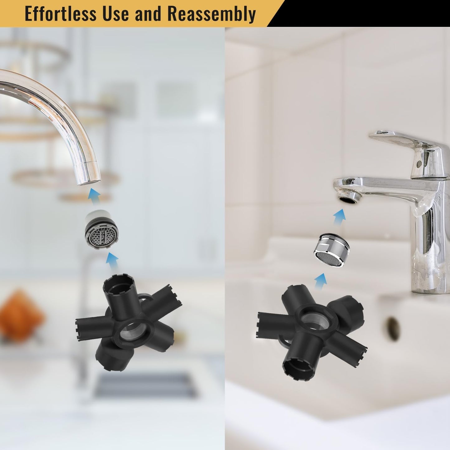 10 in 1 Faucet Aerator Removal Tool Aerato Key for Threaded Aerator and Housed Aerateor Tool Fits Size M16.5 M18.5 M21.5 M22 M24 M28