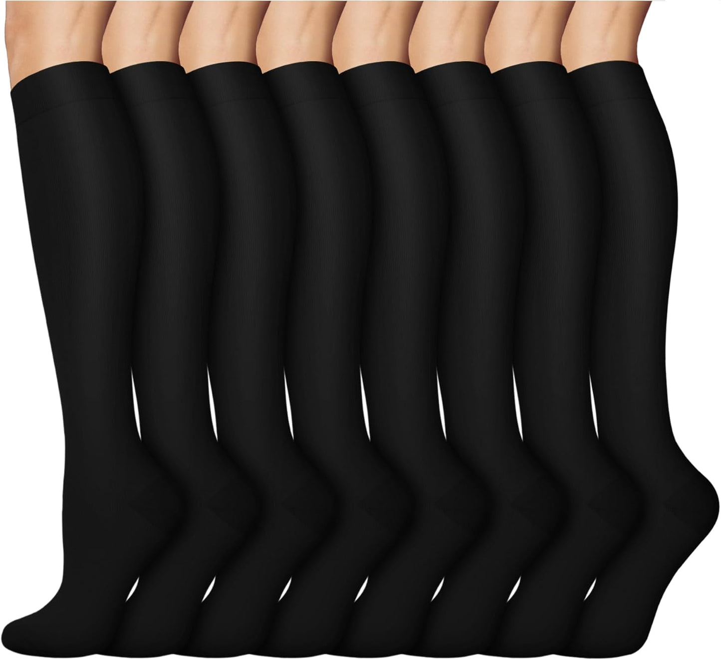 Skiennix Compression Socks - 8 Pairs for Men & Women | Supportive Medical & Athletic Wear