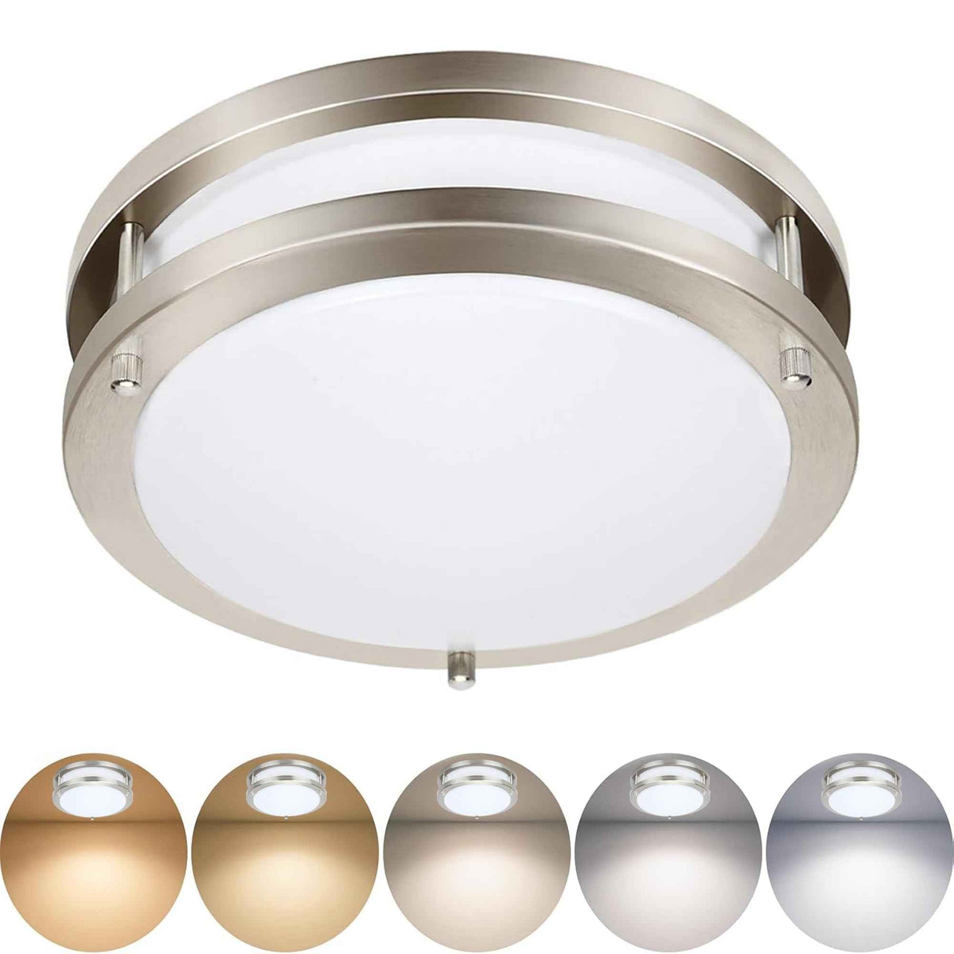 Drosbey 36W Dimmable LED Ceiling Light Fixture, Flush Mount Ceiling Lights for Kitchen, Bathroom, Bedroom, Hallway, 2700K/3000K/3500K/4000K/5000K Adjustable, 400W Equivalent