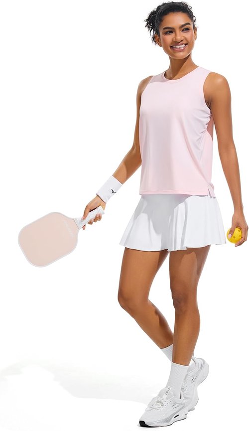 JOYSPELS Workout Tank Tops - Cool-Dry Sleeveless Yoga Shirts for Women | Loose Fit Athletic Gym Wear