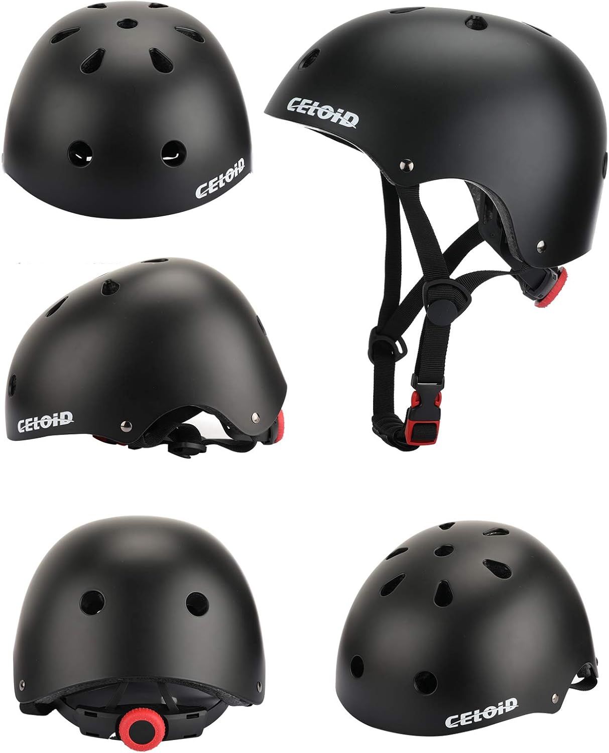 Skiennix Adjustable Skateboard & Bike Helmet - Washable Safety Gear for Ages 16+ | Unisex Design