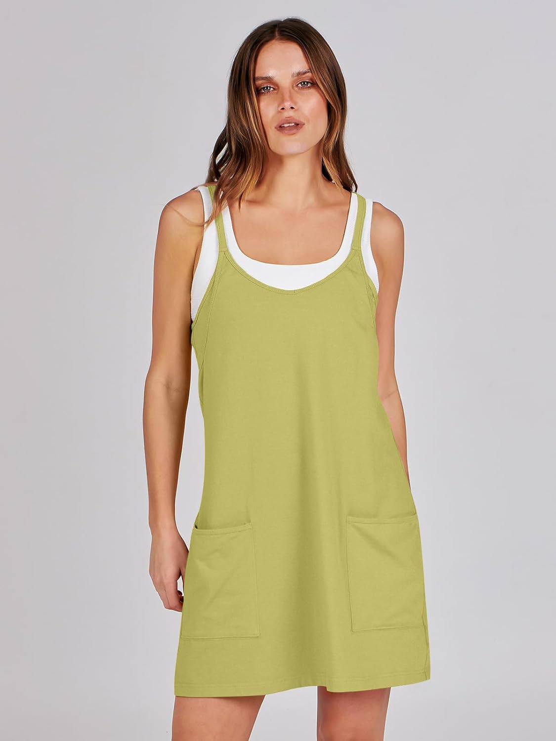 ANRABESS Women's Athletic Dress - Summer Tennis Mini Romper with Built-In Shorts | Travel Ready Activewear