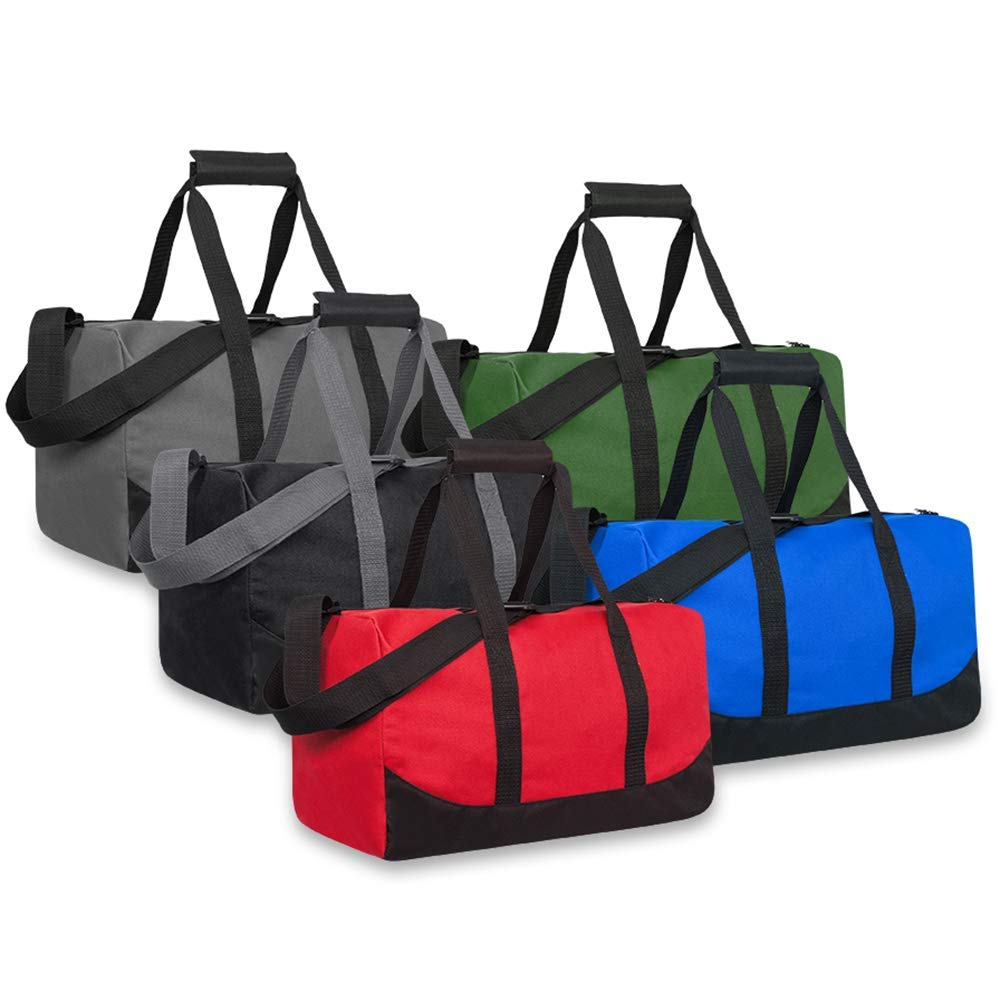 30 Liter, 17 Inch Canvas Duffle Bags for Men and Women – Travel Weekender Overnight Carry-On Shoulder Duffel Tote Bags (Green)