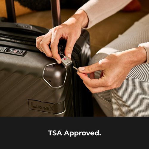 Master Lock TSA Approved Brass Locks - Keyed Padlock for Luggage & Backpacks | 4 Pack, 4683Q