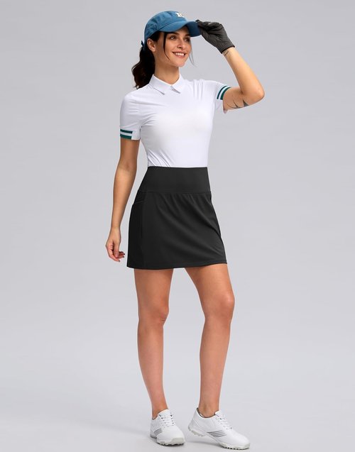 G Gradual Women's Golf Skirt | High-Waisted Stretchy Skort with 4 Pockets for Tennis & Casual Wear
