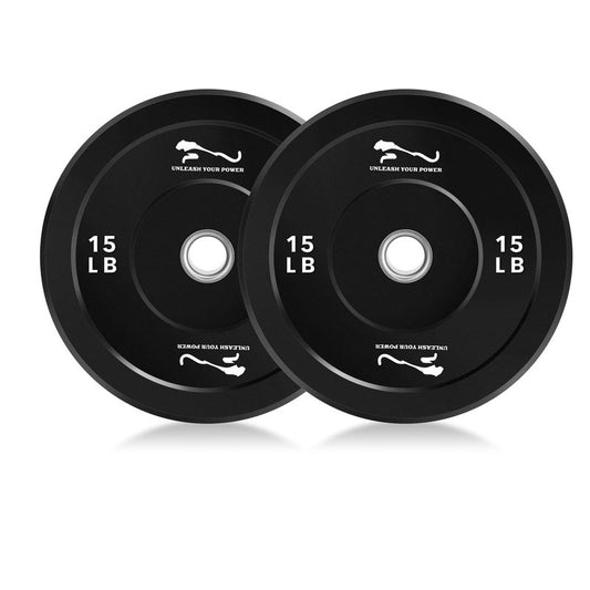 GarveeLife 30 LB Weights Bumper Plates Set,2 in Bumper Plate,Rubber Strength Training Plates for Weightlifting & Strength Training Home Gym