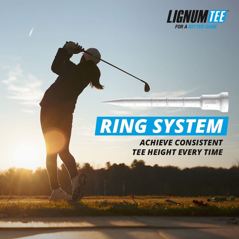 LIGNUM 50x More Durable Microwood Golf Tees 2 3/4 Inch - 72mm / Adjustable Golf Tee/Innovative Wood Fibre and Natural Adhesives/Golf Tee, Golf Tees 2 3/4, Tees Golf, Golf Ball Tees / 36 Pieces