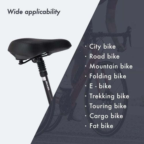 DJC Suspension Seatpost Straight Pillar Headless Bike Seat Post Shock Absorber for City Bike MTB 25.4 27.2 28.6 30.4 30.9 31.6mm(27.2mm Black)