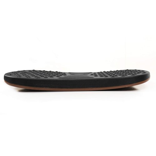 Seville Classics airLIFT Premium Anti Fatigue Wooden Balance Wobble Board Mat w/Massage Points, for Office Standing Desk, Home, Exercise, Therapy, Sports Training, Black, 20"W x 14"D