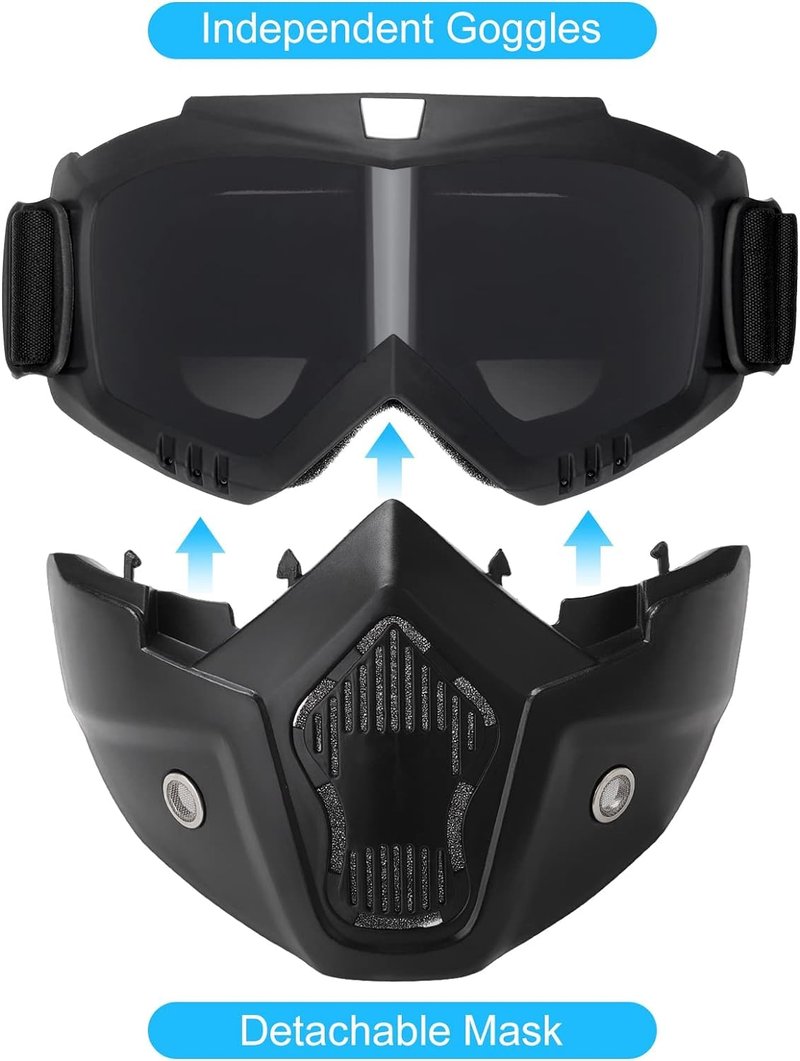 Airsoft Helmet and Mask, PJ Fast Helmet with Front NVG Mount and Side Rails for Paintball, CS Games and Other Outdoor Activities