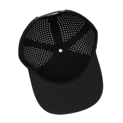 Qlauca Quick Dry Baseball Cap Flat Brim Snapback Hat Sun and Rain Protection Golf Hat for Men Women Black