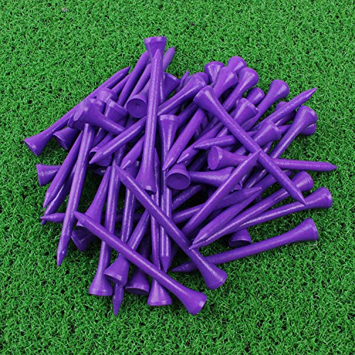 Wooden Golf Tees - 2-3/4 Inch, Pack of 100 - Purple