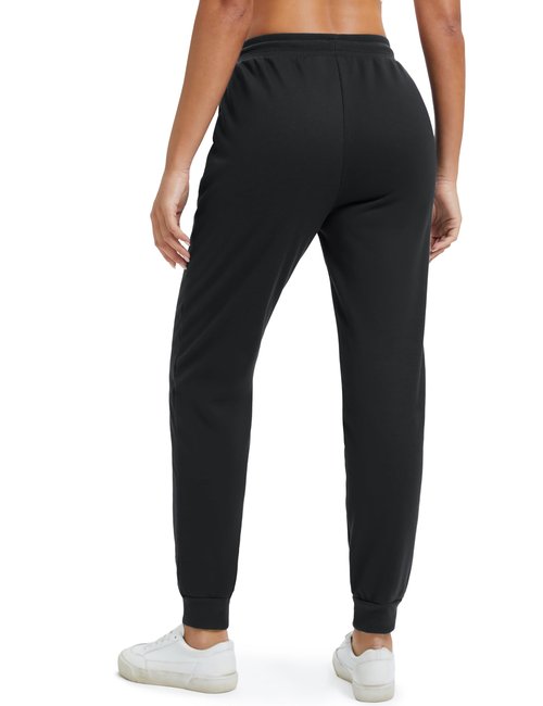 MAGCOMSEN Sherpa Lined Sweatpants Women Winter Thermal Fleece Joggers Warm Cotton Athletic Pants with Pockets Black M