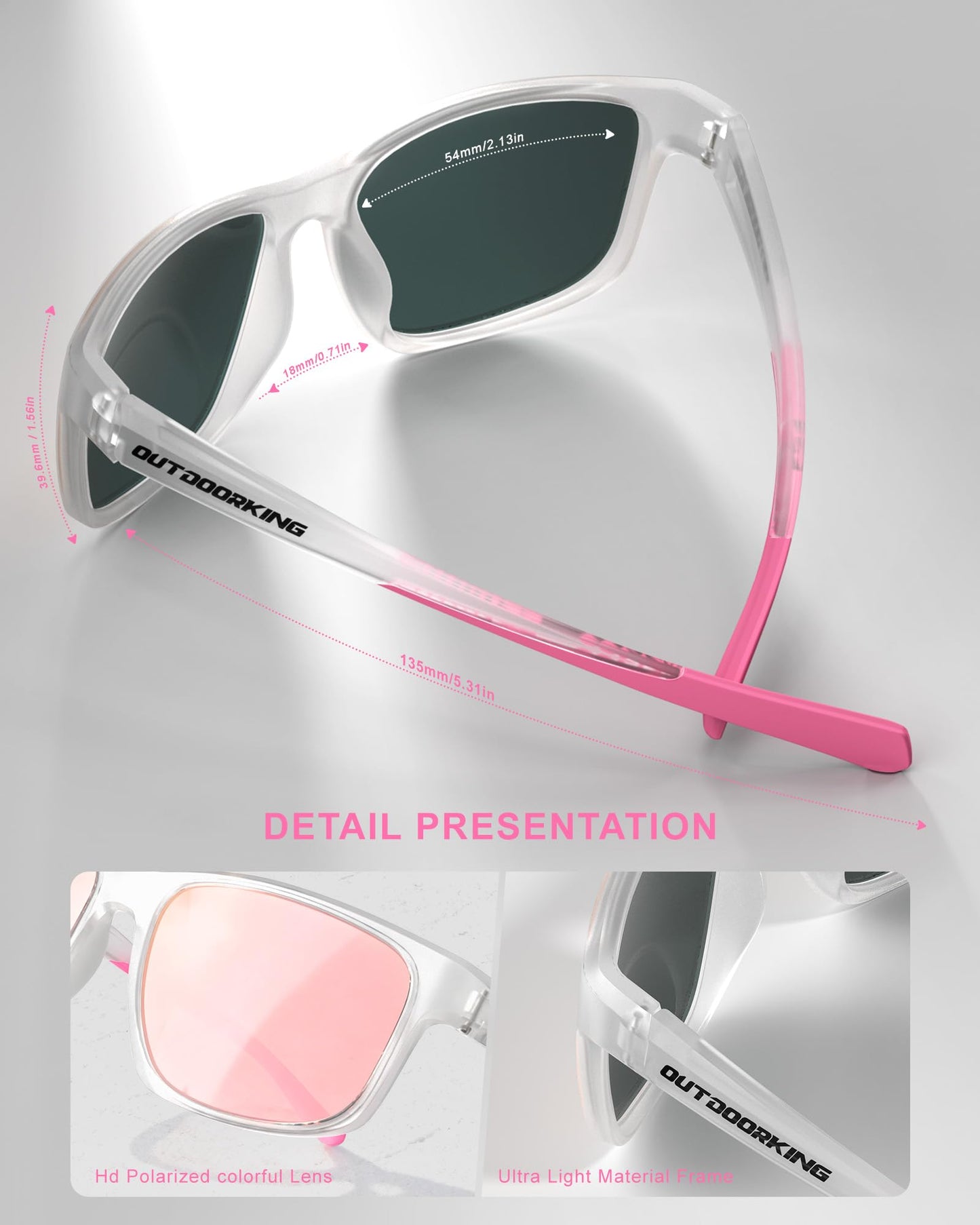 OUTDOORKING Polarized Running Sunglasses for Women Mens Sun Glasses for Cycling Fishing Driving Golf UV Protection