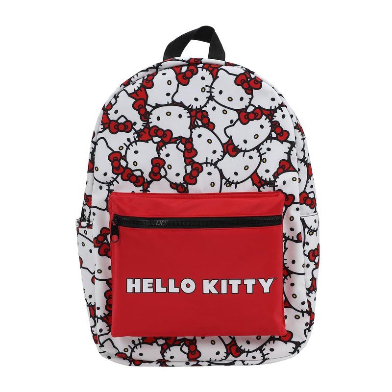 Bioworld Sanrio Hello Kitty Head Toss AOP with Hello Kitty Verbiage Travel Backpack