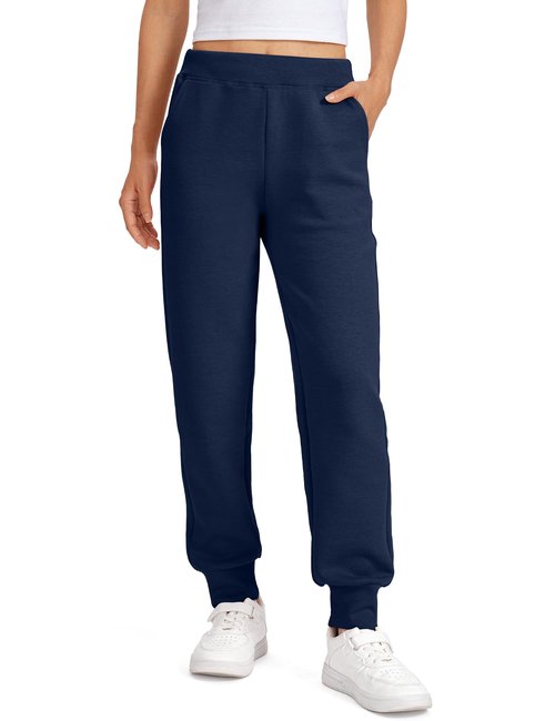 HASMES Girls Sweatpants Kids Joggers Sweat Pants High Waisted Casual Pants with Drawstring 7-14Y Navy