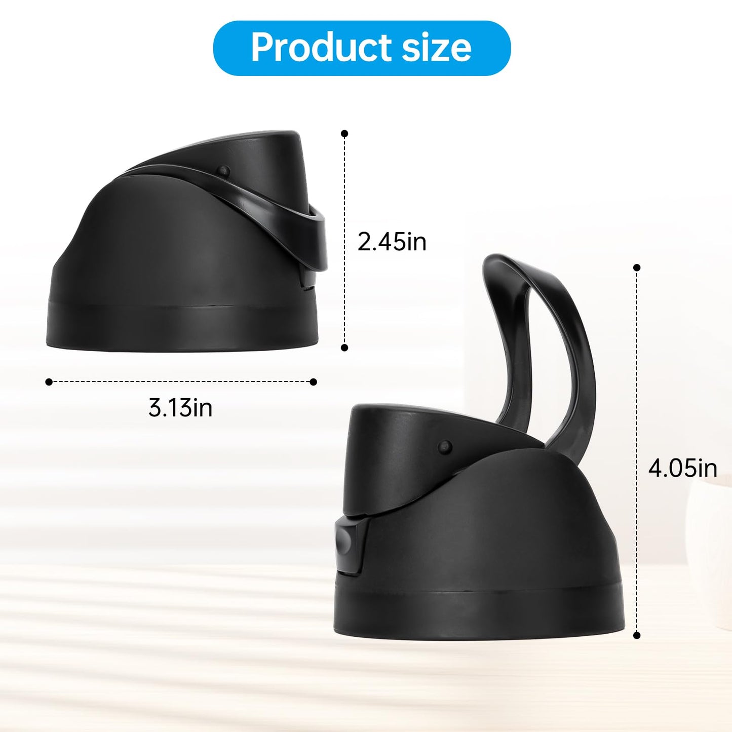 2 PCS Replacement Lid for Owala Freesip, Compatible with Owala Cup 16oz 24oz 32oz 40oz, One Button Water Bottle Top Lid Replacement Accessory, Leakproof, BPA-Free (Black)