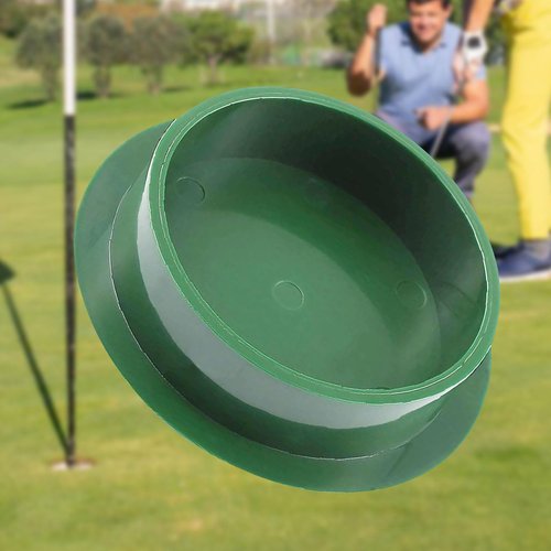 Bestookits Golf Hole Cups Cover Golf Practice Set Putting Cup and Cover Training Aids Training Tool Green Hole Cup for Yard Garden Backyard Home Outdoor Activities (Green) (6)