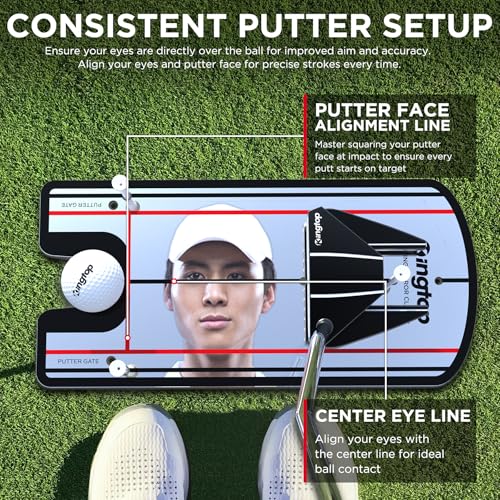Golf Putting Alignment Mirror - Indoor & Outdoor Stroke Training