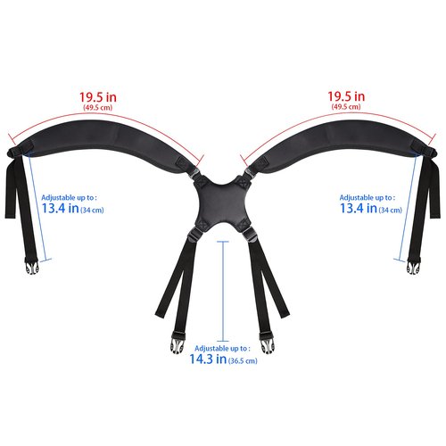 CRAFTSMAN GOLF Black Quick Side Release Plastic Buckle Golf Bag Shoulder Straps Replacement for Titleist
