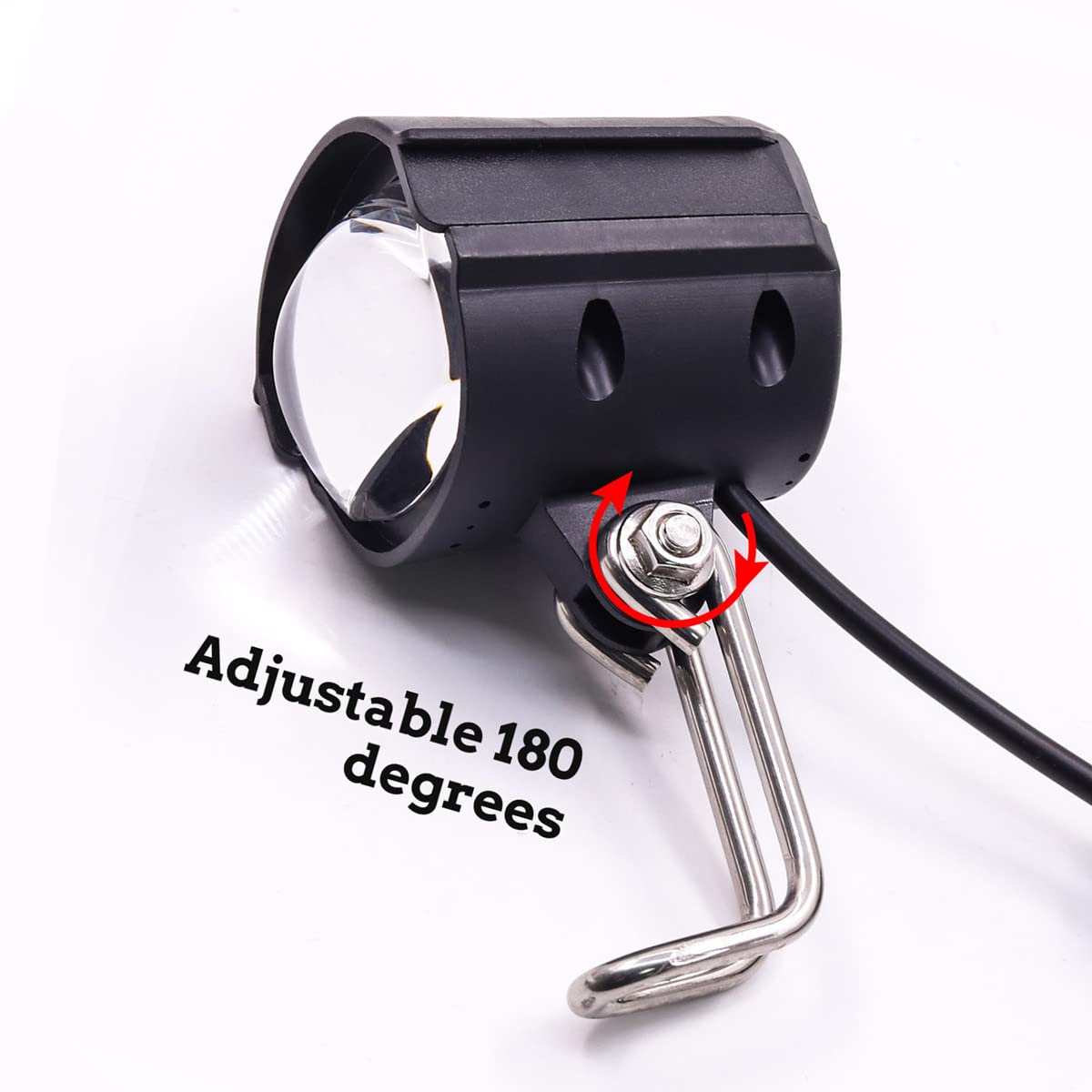 Ourbest E-Bike Front Lights with Horn for Scooter (A)