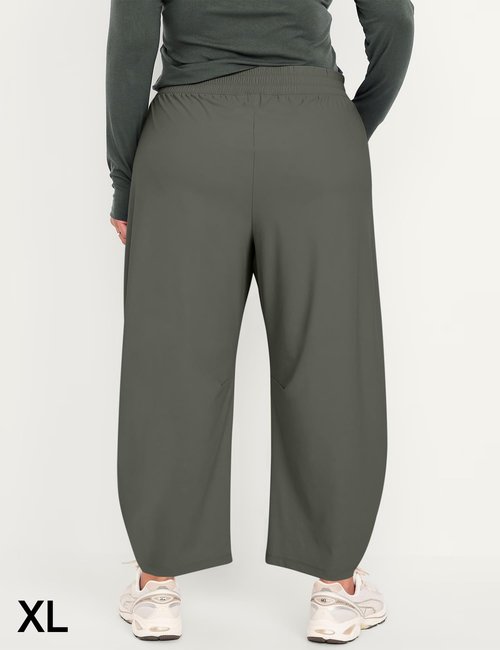 Ugerlov Womens Barrel Ankle Pants Quick Dry Lightweight Hiking Pants Wide Leg Baggy High Waisted Trousers with Pockets, Grey S