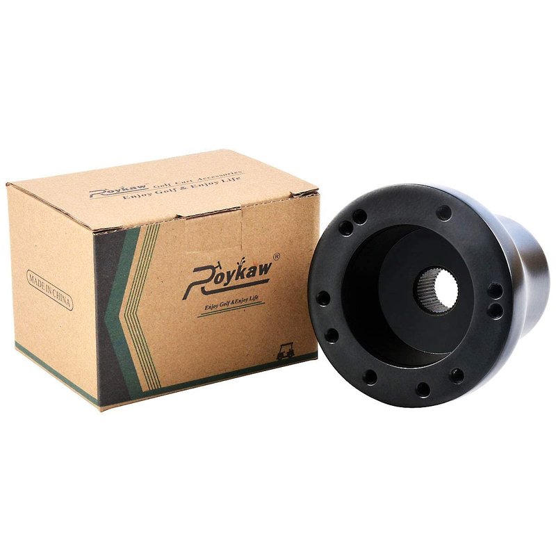 Roykaw Golf Cart Steering Wheel Adapter Compatible with EZGO RXV/TXT Black