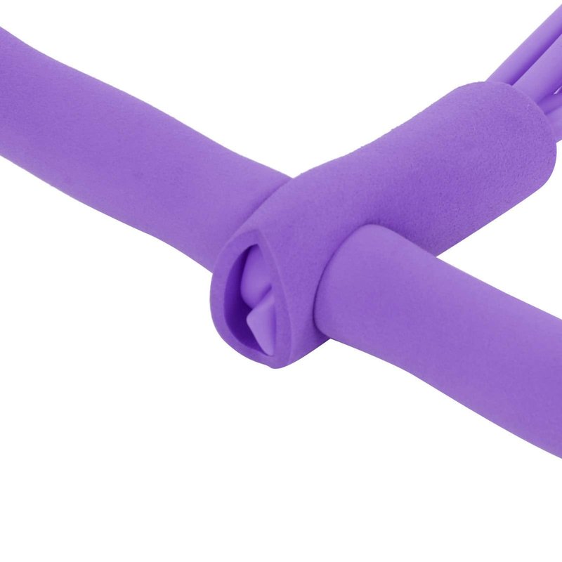 4 Tube Elastic Pull Rope Sit Up Training Pedal Resistance Band Yoga Stretching Fitness Equipment (Purple)