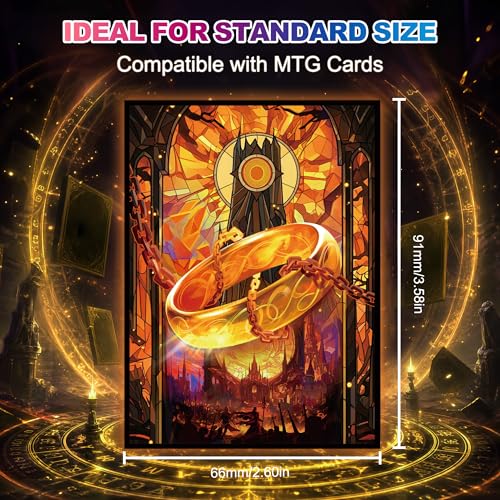 UAONO 100ct Magic Ring Art Card Sleeves for MTG & TCG Decks