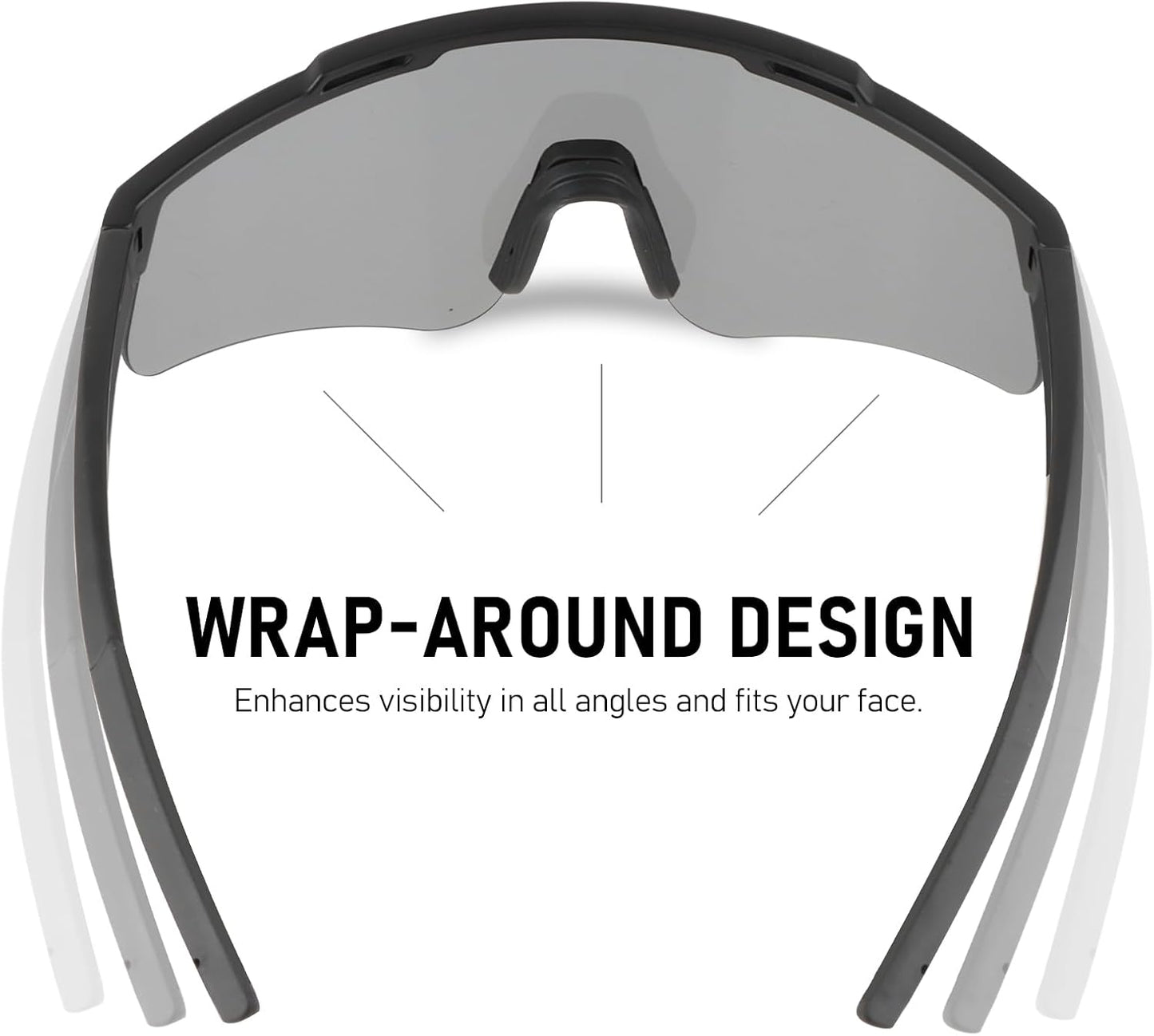 Skiennix Tactical Eyewear - Anti-Fog Sports Glasses with UV400 Protection & 3 Interchangeable Lenses
