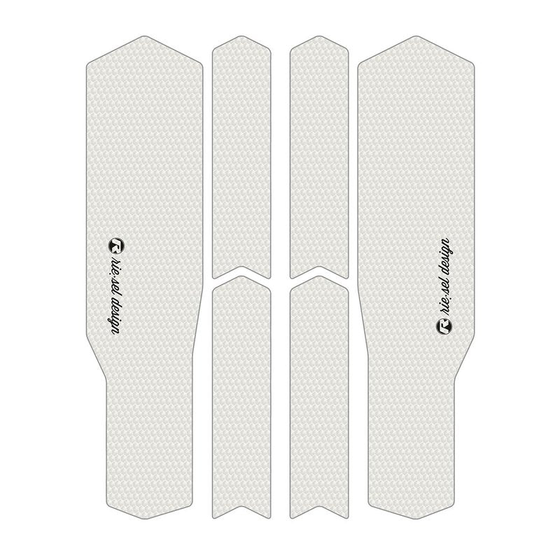 Riesel Design - Bike Rear Triangle Frame Protection Tape, for Chainstays and Seatstays, Protection Against Scratches and Abrasions - Easy Installation, No Tools Required - Chain:Tape 3000 - Clear