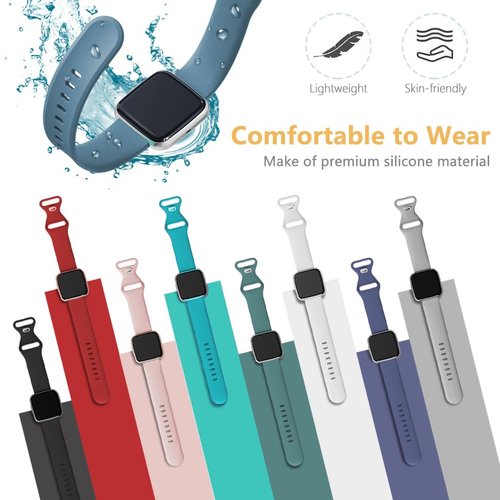 Lamshaw Compatible with Garmin Approach S44 Band, 20mm Quick Release New Soft Silicone Sport Replacement Straps Compatible for Garmin Approach S50, S44, S42, S40 Smartwatch (5pack-m, 20mm size band)