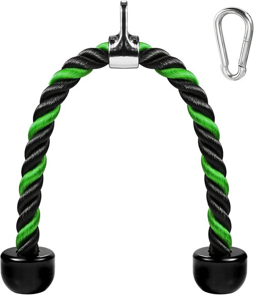 Deluxe Tricep Rope - Non-Slip Cable Attachment for Effective Gym Workouts | 27 & 36 Inch Length