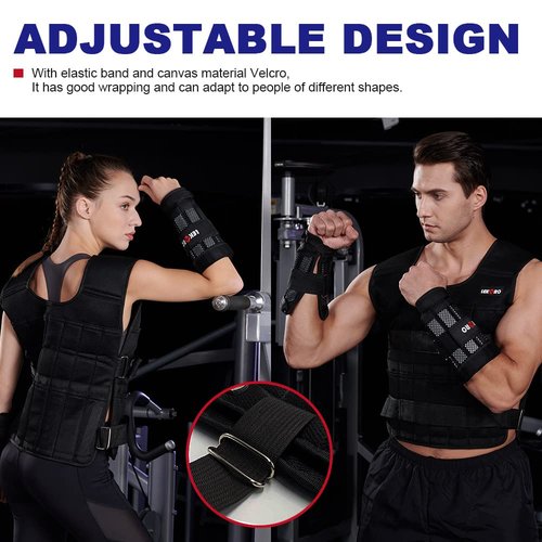 Adjustable Weighted Vest for Men Women, Workout Weight Vest, Weighted Training Vest with Removable Steel Plates for Strength Training & Cardio