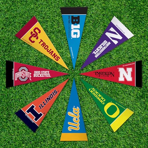 NCAA Big Ten Mini Pennant Set - 4" x 9" Felt Decor