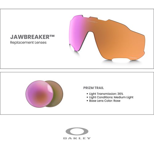 Oakley Original Jawbreaker OO9290 00000831 Prizm Trail Replacement Lenses for Men for Women+ Bundle Microfiber Pouch -Frames Not Included