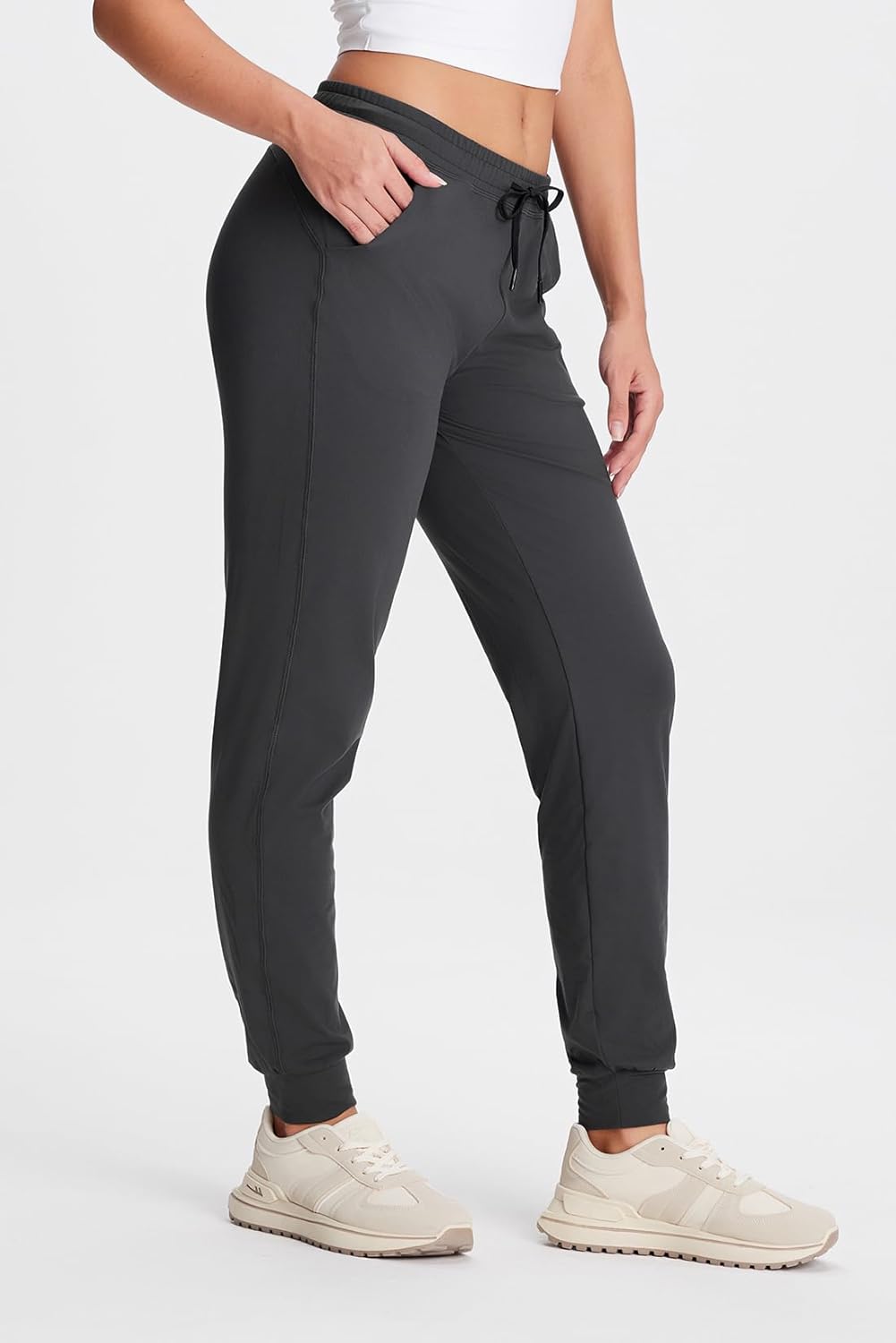 Yogipace Women's Lightweight Jogger Pants - UPF 50+ Protection, Pockets | Casual Sweatpants for Gym & Travel