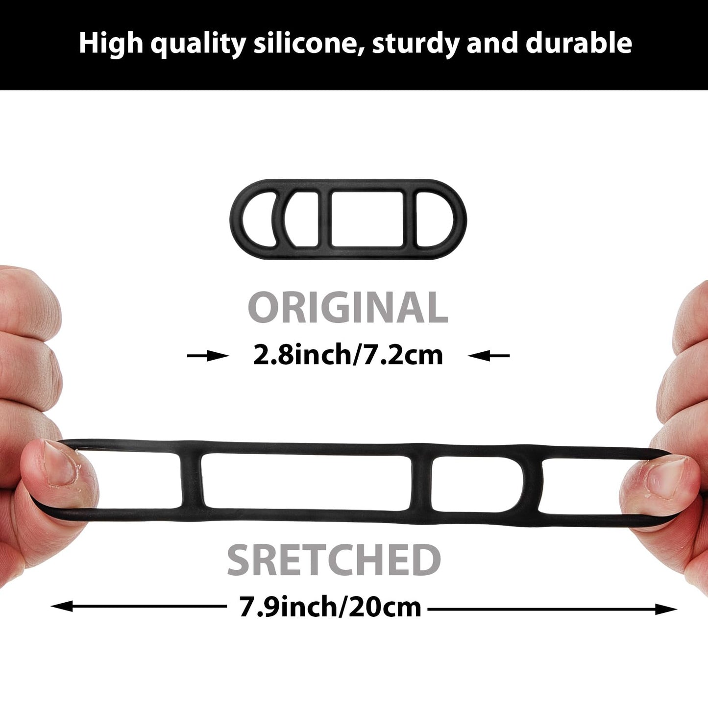 12 Pcs Bike Rubber Straps Bike Light Mount Bicycle Light Band Bicycle Silicone Band for Flashlight Cell Phones Speaker Holder Handlebar Sets
