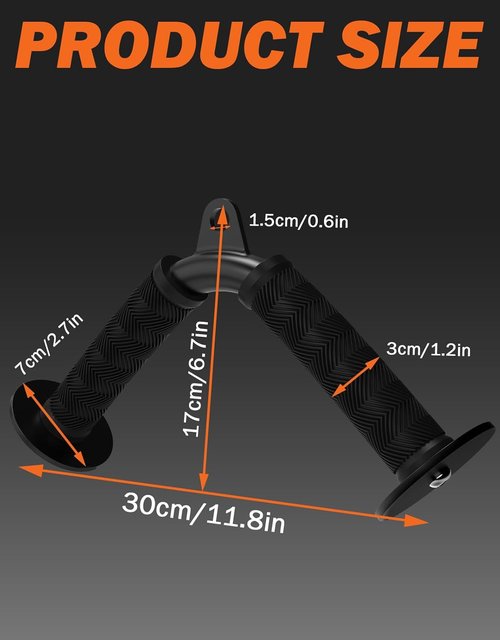 Fitarc Tricep V Bar Cable Attachment - Non-Slip Rubber Grips for Home Gym | Durable Tricep Pull Down Tool
