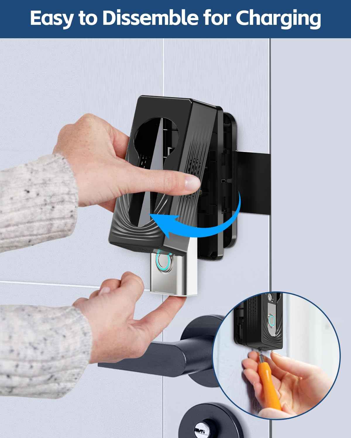 Trushome Adjustable Angle Doorbell Mount, Compatible with Ring/Blink Wireless Video Doorbell, No Drill Anti-Theft Doorbell Camera Mount(Not Included Doorbell)